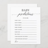 Baby voorspelling minimalistisch Baby shower gamen (Voorkant / Achterkant)