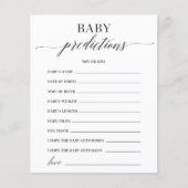 Baby voorspelling minimalistisch Baby shower gamen (Voorkant)