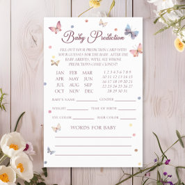 Baby Voorspelling Pastel Butterfly Baby shower Kaa Flyer