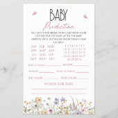 Baby Voorspelling Pastelbloem Baby shower spel Flyer (Voorkant)