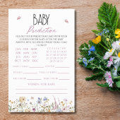 Baby Voorspelling Pastelbloem Baby shower spel Flyer