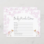 Baby voorspelling roze Baby shower (Voorkant / Achterkant)