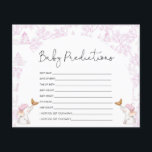 Baby voorspelling roze Baby shower<br><div class="desc">'Baby voorspellingen roze Baby shower game Als je hulp of overeenkomende producten nodig hebt,  kun je contact met me opnemen. Ik ben blij dat ik de mooiste gepersonaliseerde producten voor je creëer heb!</div>