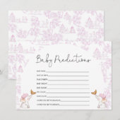 Baby voorspelling roze Baby shower Kaart (Voorkant / Achterkant)