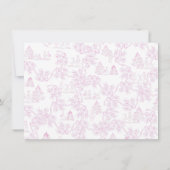 Baby voorspelling roze Baby shower Kaart (Achterkant)