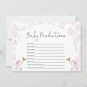 Baby voorspelling roze Baby shower Kaart