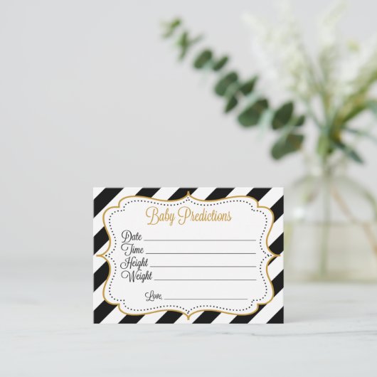 Baby voorspelling van game, hoogte, gewicht, datum informatiekaartje (Staand voorkant)