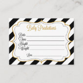 Baby voorspelling van game, hoogte, gewicht, datum informatiekaartje (Voorkant)