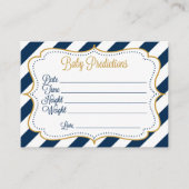 Baby voorspelling van game, hoogte, gewicht, datum informatiekaartje (Voorkant)