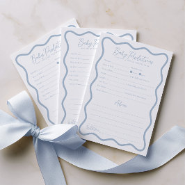 Baby Voorspellingen Advies Baby Shower Spel Blauw