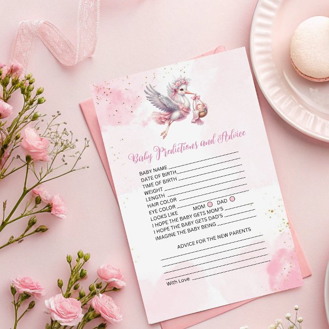Baby Voorspellingen & Advies Kaart Pink Stork Them (Creator heeft geüpload)