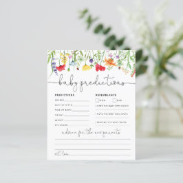 Baby Voorspellingen Advies Kaart Wildflower spel