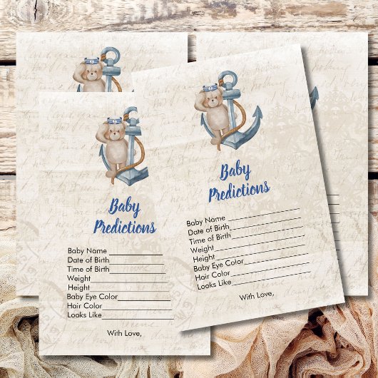 Baby voorspellingen Ahoy Het is een jongen nautisc