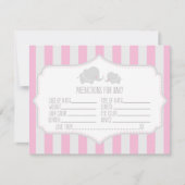 Baby voorspellingen - Baby shower game Kaart (Voorkant)