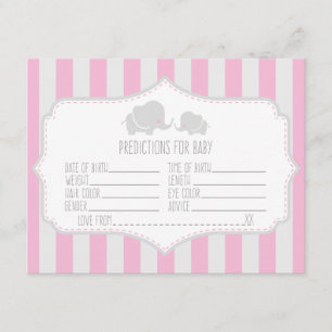 Baby voorspellingen - Baby shower game Kaart