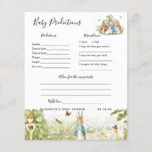 Baby Voorspellingen Baby Shower Spel
