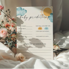 Baby Voorspellingen Baby Shower Spelkaart