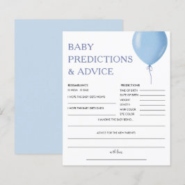 Baby Voorspellingen | Blue Balloon Boy Baby shower