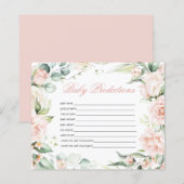 'Baby voorspellingen' Blush GreeneryBaby Shower Ga (Voorkant / Achterkant)