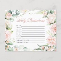 'Baby voorspellingen' Blush GreeneryBaby Shower Ga