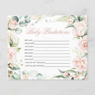 'Baby voorspellingen' Blush GreeneryBaby Shower Ga