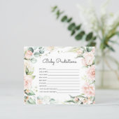 'Baby voorspellingen' Blush GreeneryBaby Shower Ga (Staand voorkant)