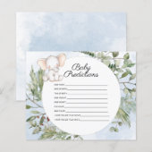 Baby voorspellingen Elephant Boy Baby shower Game (Voorkant / Achterkant)