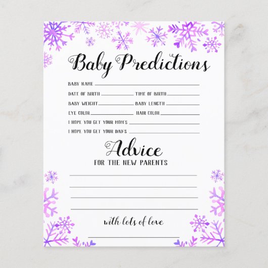 Baby Voorspellingen en advies - Baby Het is buiten Flyer (Voorkant)