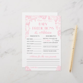 Baby Voorspellingen en Advies Baby shower Game Kaa