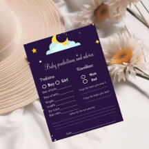 Baby voorspellingen en advies baby shower spel