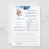 Baby Voorspellingen en advies Baby shower Teddy Be Kaart (Voorkant)