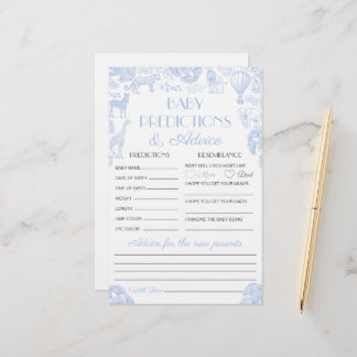 Baby Voorspellingen en Advies Boy Baby shower Game