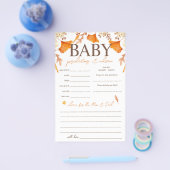 Baby Voorspellingen en Advies Herfst Baby shower G Flyer (Enkel)