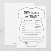 Baby Voorspellingen en Advies Kaarten (Voorkant / Achterkant)