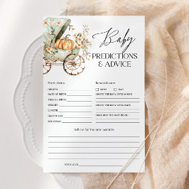 Baby Voorspellingen en advies Pompoen Baby shower