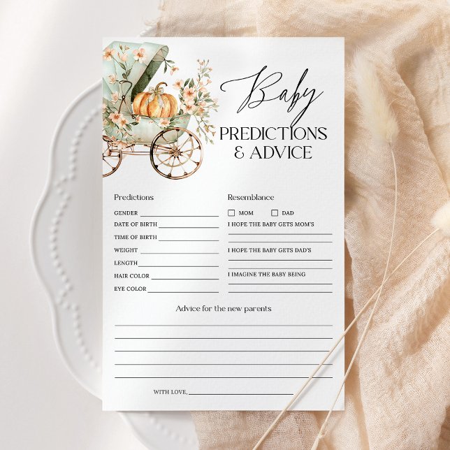 Baby Voorspellingen en advies Pompoen Baby shower (Creator heeft geüpload)