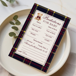 Baby Voorspellingen en Advies Teddy Bear Red plaid