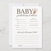 Baby Voorspellingen en Advies Teddybeer Spel Kaart (Voorkant)