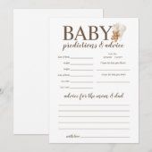 Baby Voorspellingen en Advies Teddybeer Spel Kaart (Voorkant / Achterkant)