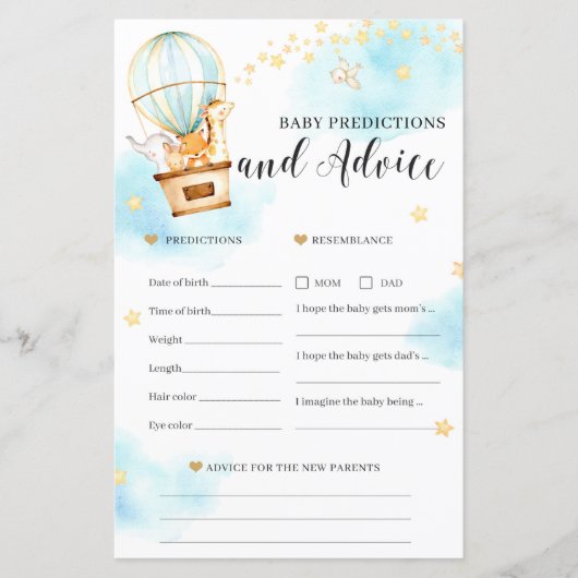 Baby voorspellingen en Baby shower (Voorkant)