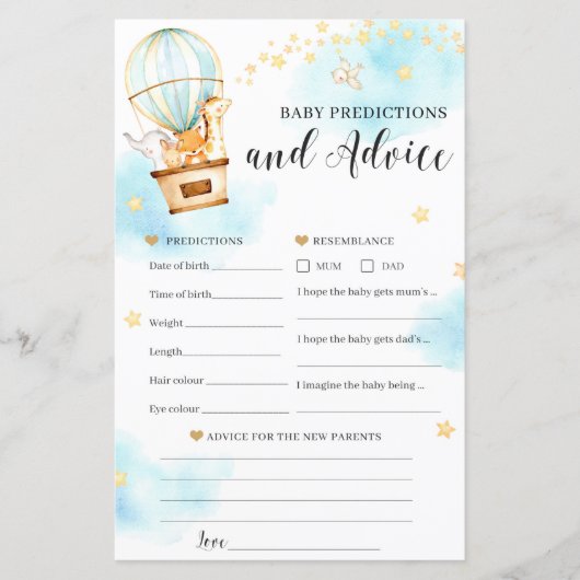 Baby voorspellingen en Baby shower (Voorkant)