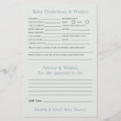 Baby Voorspellingen en Wensen Adventure Baby showe Flyer (Voorkant)