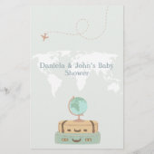 Baby Voorspellingen en Wensen Adventure Baby showe Flyer (Achterkant)