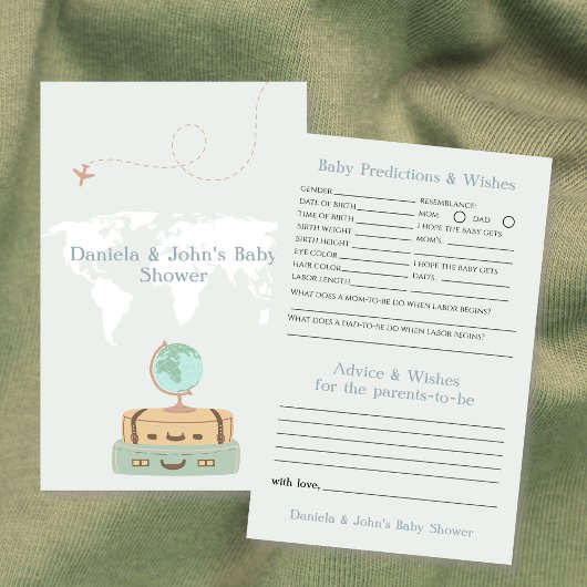 Baby Voorspellingen en Wensen Adventure Baby showe Flyer