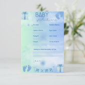 Baby Voorspellingen Informatiekaartje (Staand voorkant)