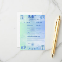Baby Voorspellingen Informatiekaartje