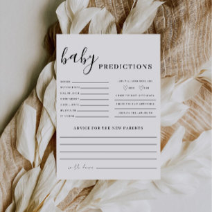 Baby Voorspellingen Kaart Baby Shower Spel,