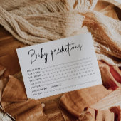 Baby Voorspellingen Kaart | Baby Shower Spellen