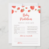 Baby Voorspellingen Kaart Berry Sweet Baby shower  (Voorkant)