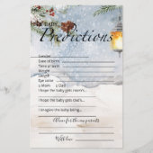 Baby voorspellingen kaart evergreen baby shower (Voorkant)